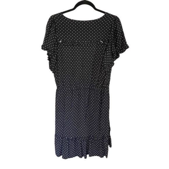 Gap Black & White Flutter Sleeve Mini Short Dress SZ Medium Tall - Picture 7 of 10